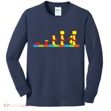 Bricks Evolution Master Builder Building Blocks Kids Long Sleeve Shirt