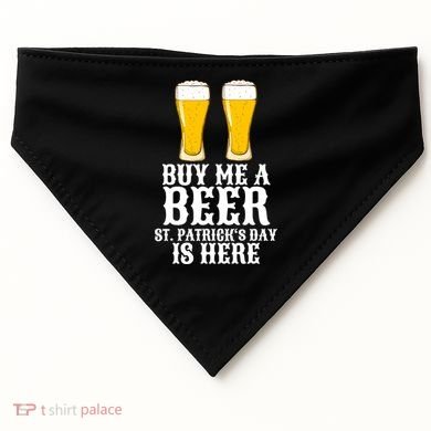 Buy Me A Beer St Patrick Day USA-Made Doggie Bandana