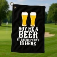Buy Me A Beer St Patrick Day Golf Towel thumb 1