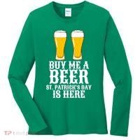 Buy Me A Beer St Patrick Day Women's Long Sleeve Shirt thumb 0
