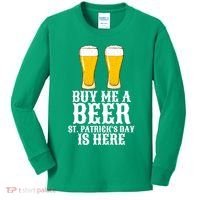 Buy Me A Beer St Patrick Day Kids Long Sleeve Shirt thumb 0