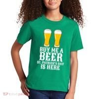 Buy Me A Beer St Patrick Day Kids T-Shirt thumb 2