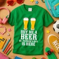 Buy Me A Beer St Patrick Day Kids T-Shirt thumb 3