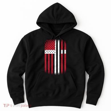 Vintage Denmark Flag Hoodie