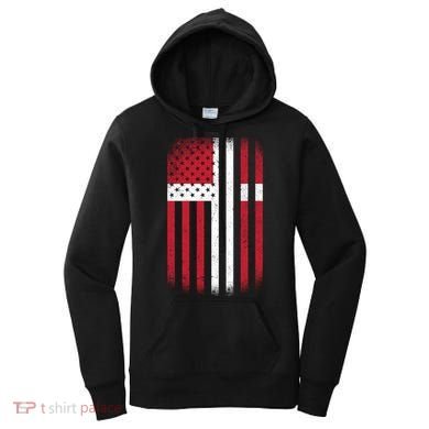 Vintage Denmark Flag Women's Hoodie
