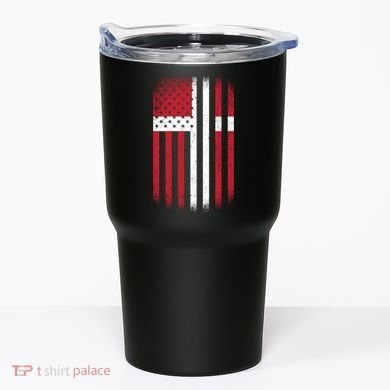 Vintage Denmark Flag Tumbler