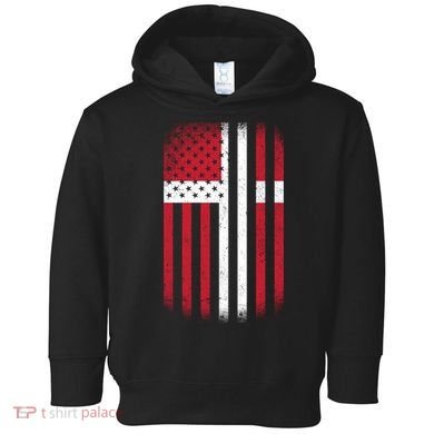 Vintage Denmark Flag Toddler Hoodie