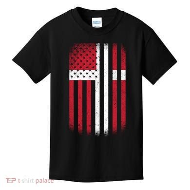 Vintage Denmark Flag Kids T-Shirt
