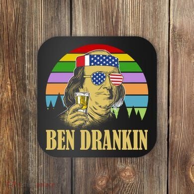 Ben Drankin 4th of July Coaster