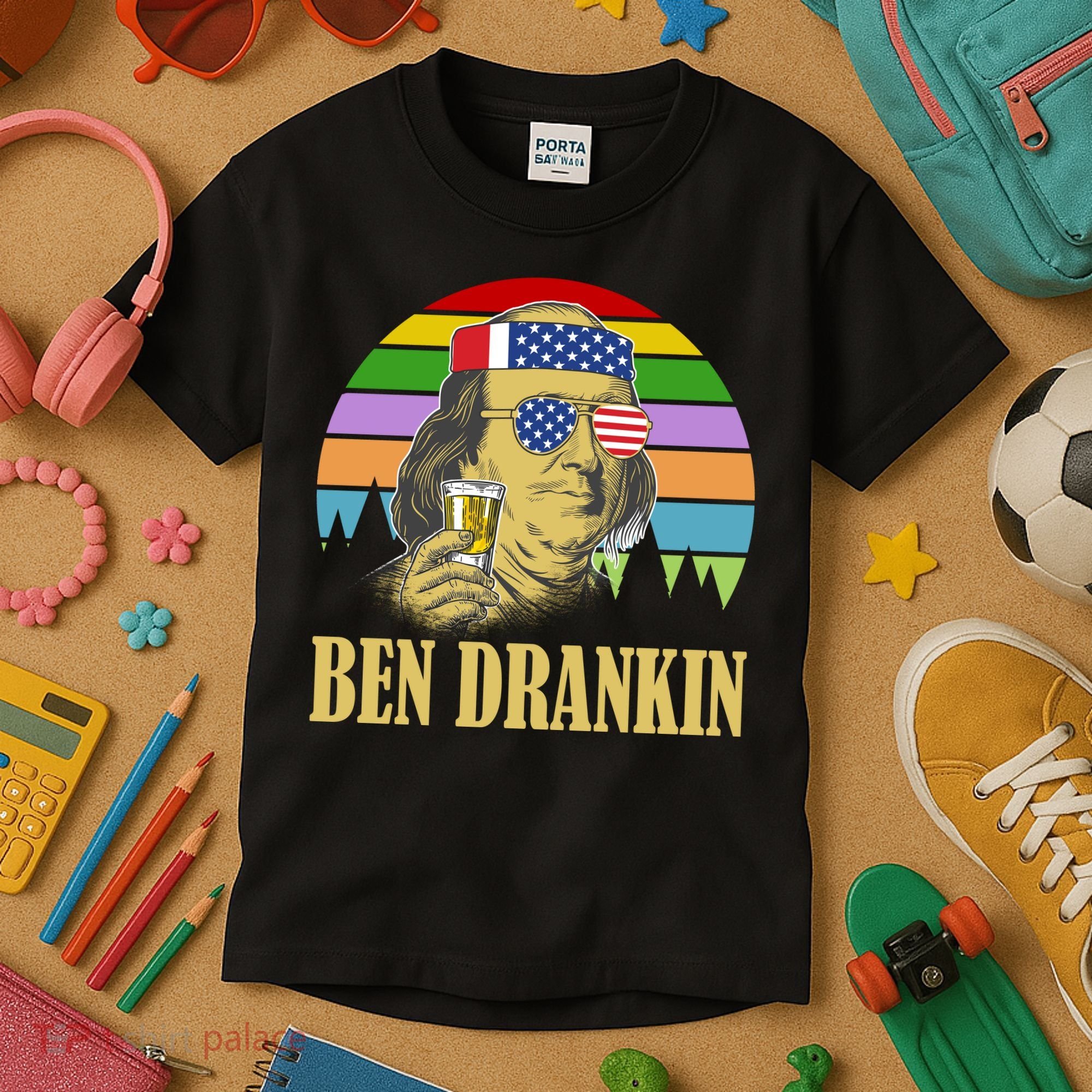 Ben Drankin 4th of July Kids T-Shirt