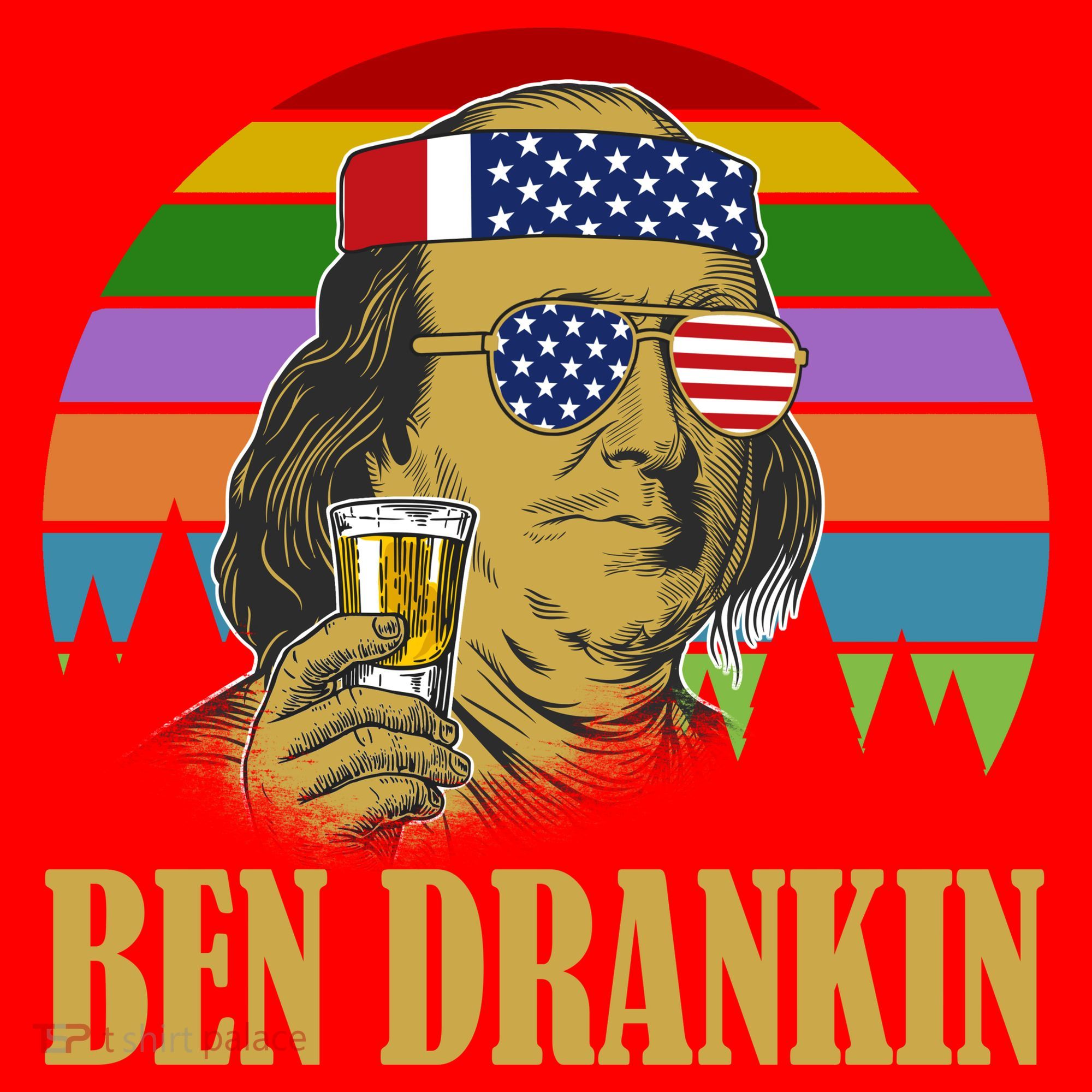 Ben Drankin 4th of July Santa Hat