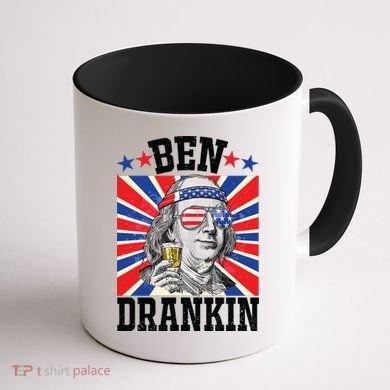Ben Drankin 4th Of July Patriotic America Coffee Mug back