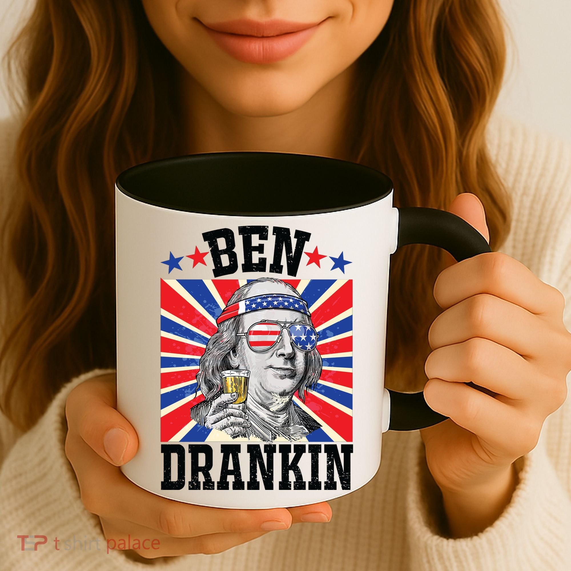 Ben Drankin 4th Of July Patriotic America Coffee Mug