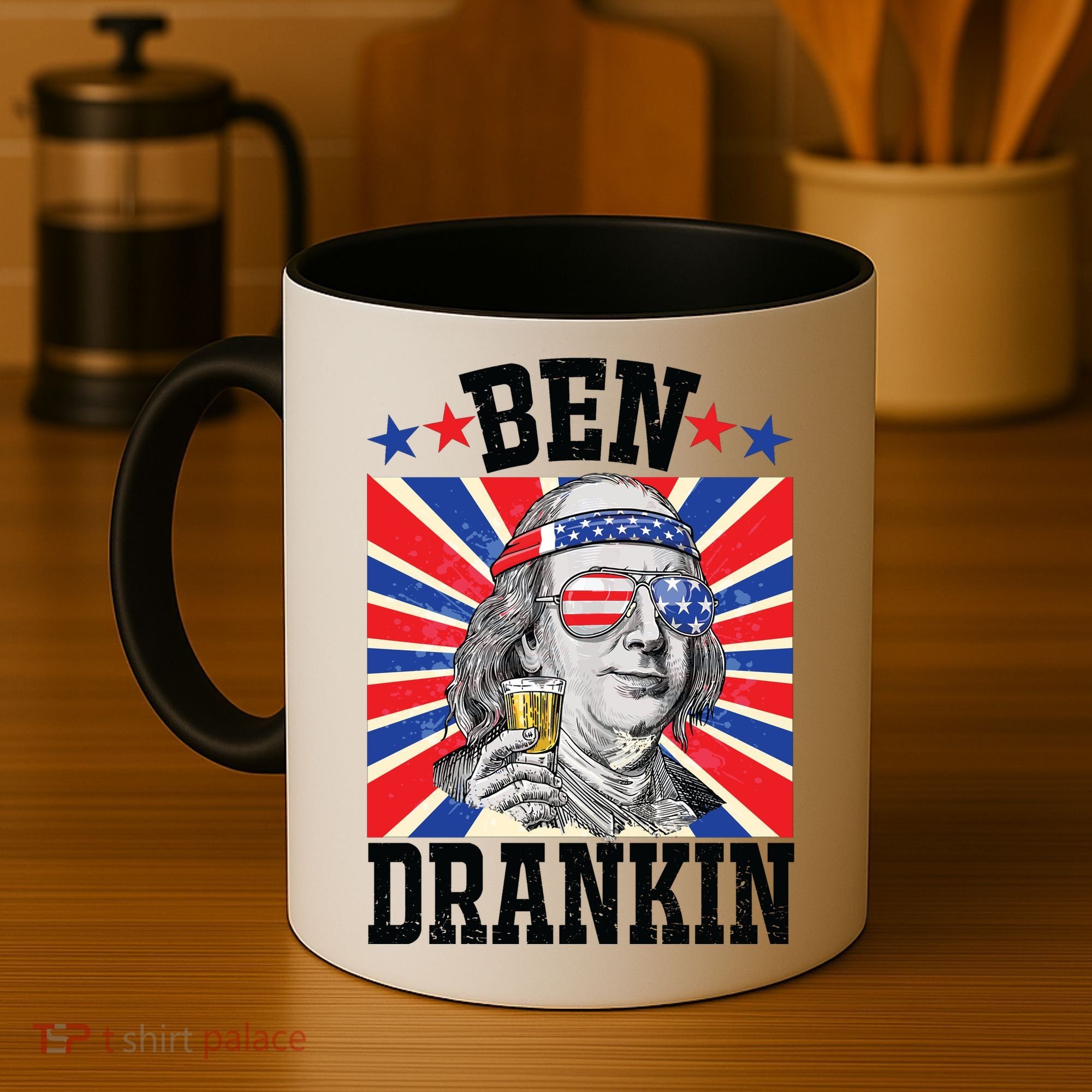 Ben Drankin 4th Of July Patriotic America Coffee Mug