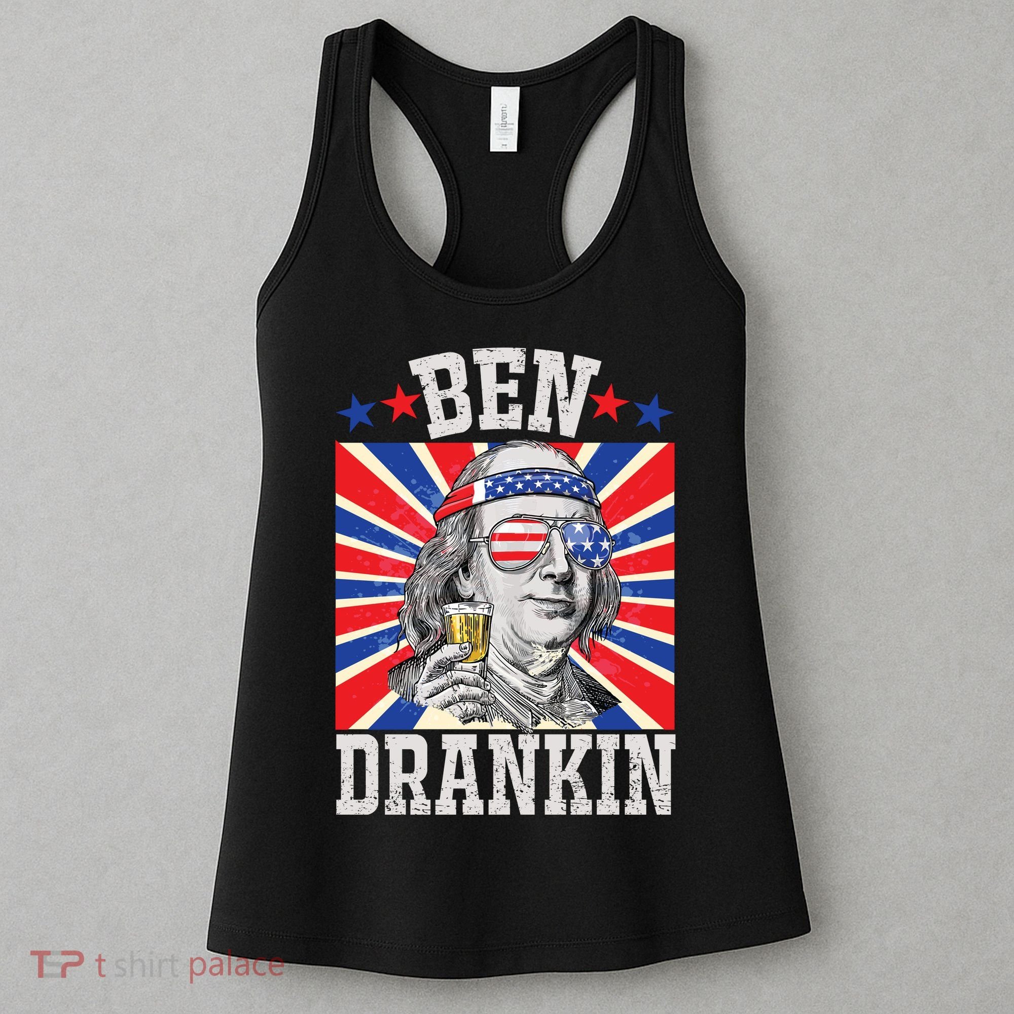 Ben Drankin 4th Of July Patriotic America Women's Tank Top