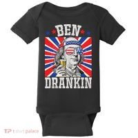 Ben Drankin 4th Of July Patriotic America Baby Bodysuit thumb 0