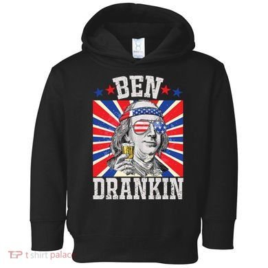 Ben Drankin 4th Of July Patriotic America Toddler Hoodie