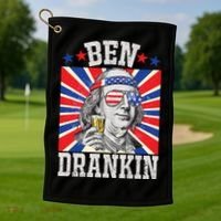 Ben Drankin 4th Of July Patriotic America Golf Towel thumb 1