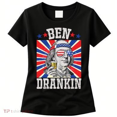 Ben Drankin 4th Of July Patriotic America Women's T-Shirt