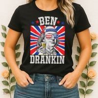 Ben Drankin 4th Of July Patriotic America Women's T-Shirt thumb 2