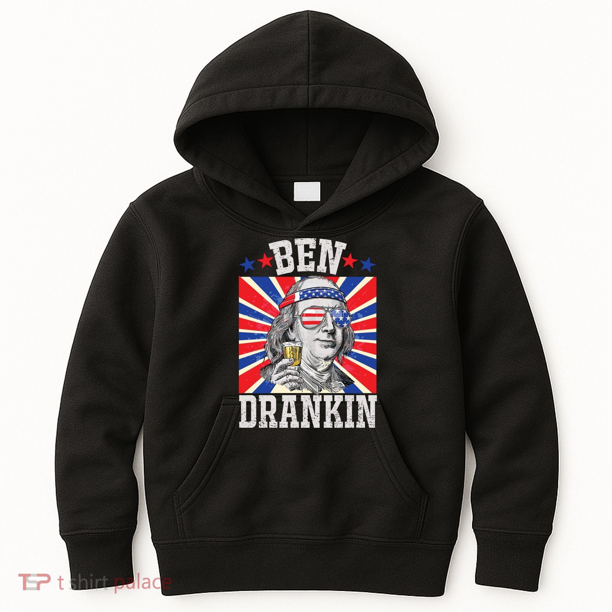 Ben Drankin 4th Of July Patriotic America Kids Hoodie