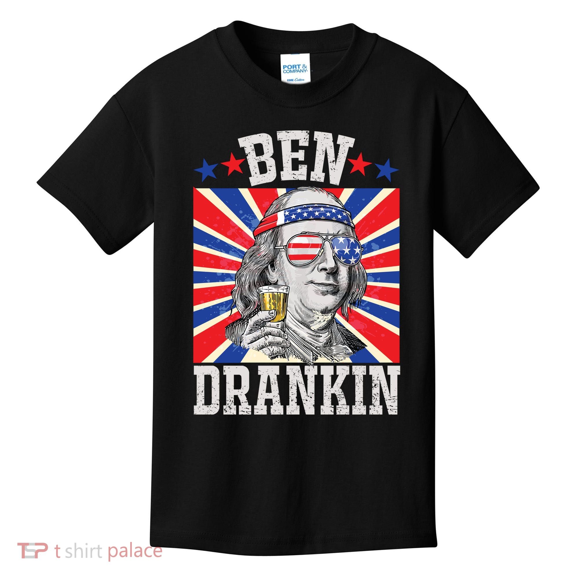 Ben Drankin 4th Of July Patriotic America Kids T-Shirt