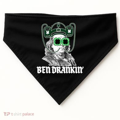 Ben Drankin Benjamin Franklin St Patricks Day USA-Made Doggie Bandana