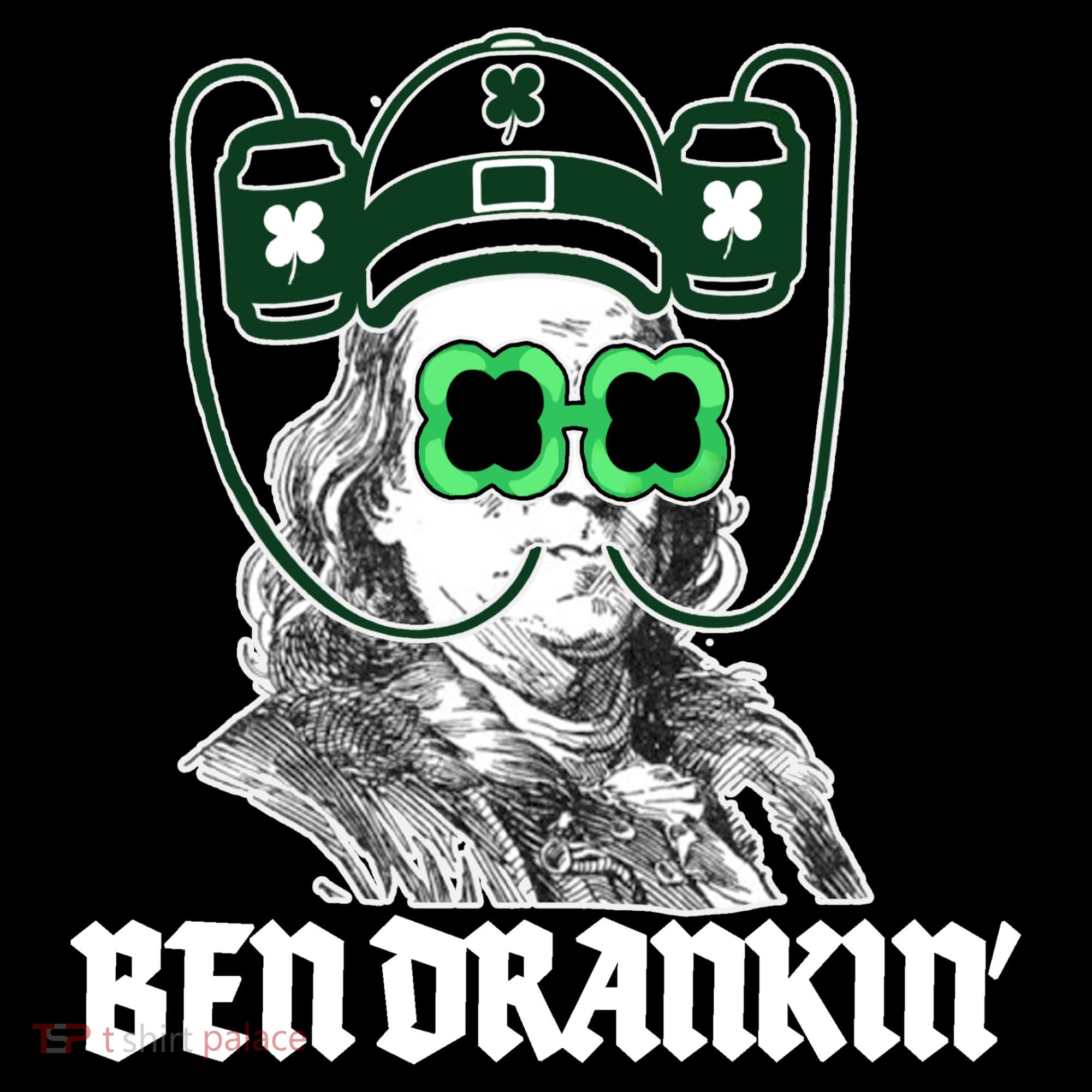 Ben Drankin Benjamin Franklin St Patricks Day USA-Made Doggie Bandana