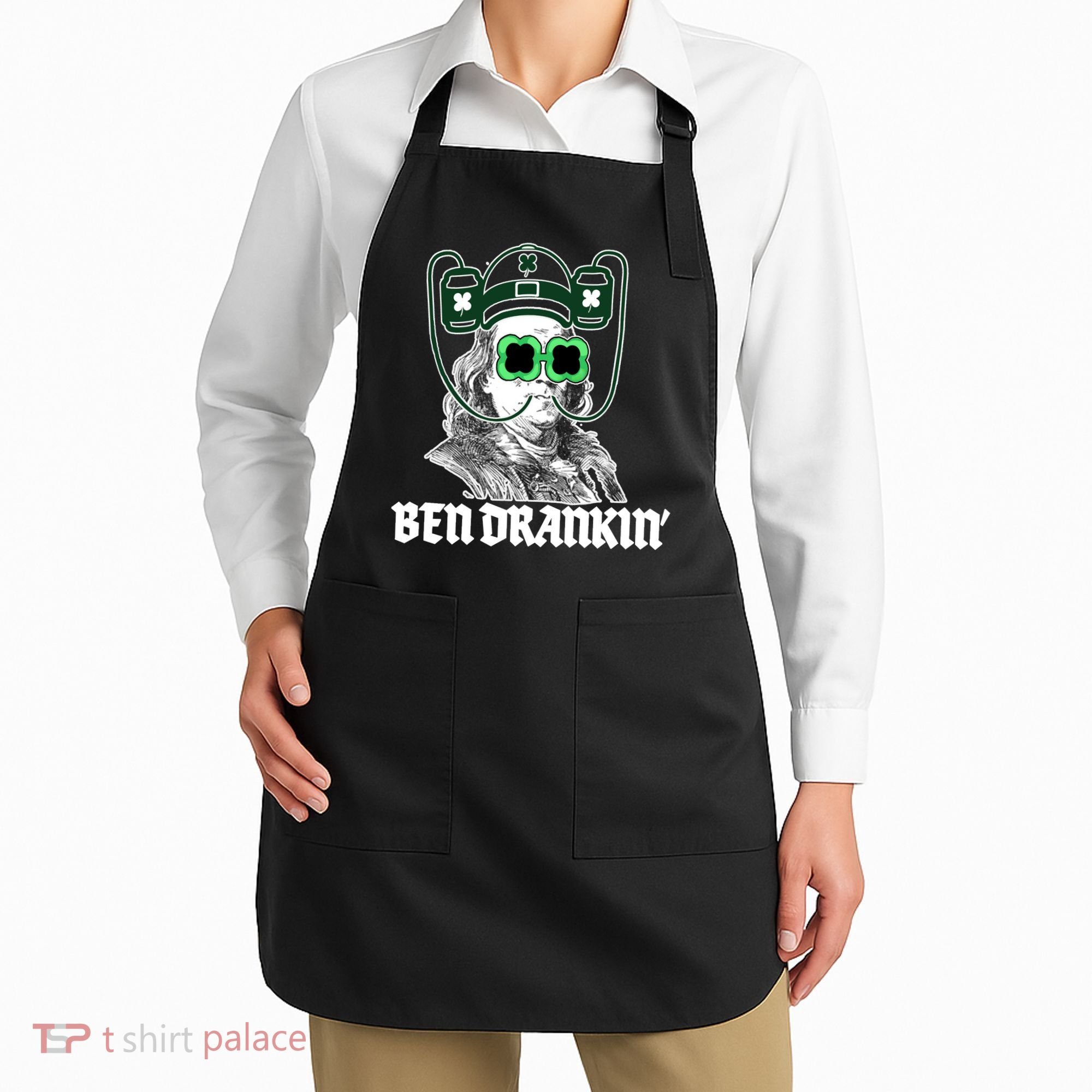 Ben Drankin Benjamin Franklin St Patricks Day Apron