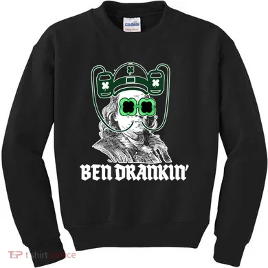 Ben Drankin Benjamin Franklin St Patricks Day Kids Sweatshirt