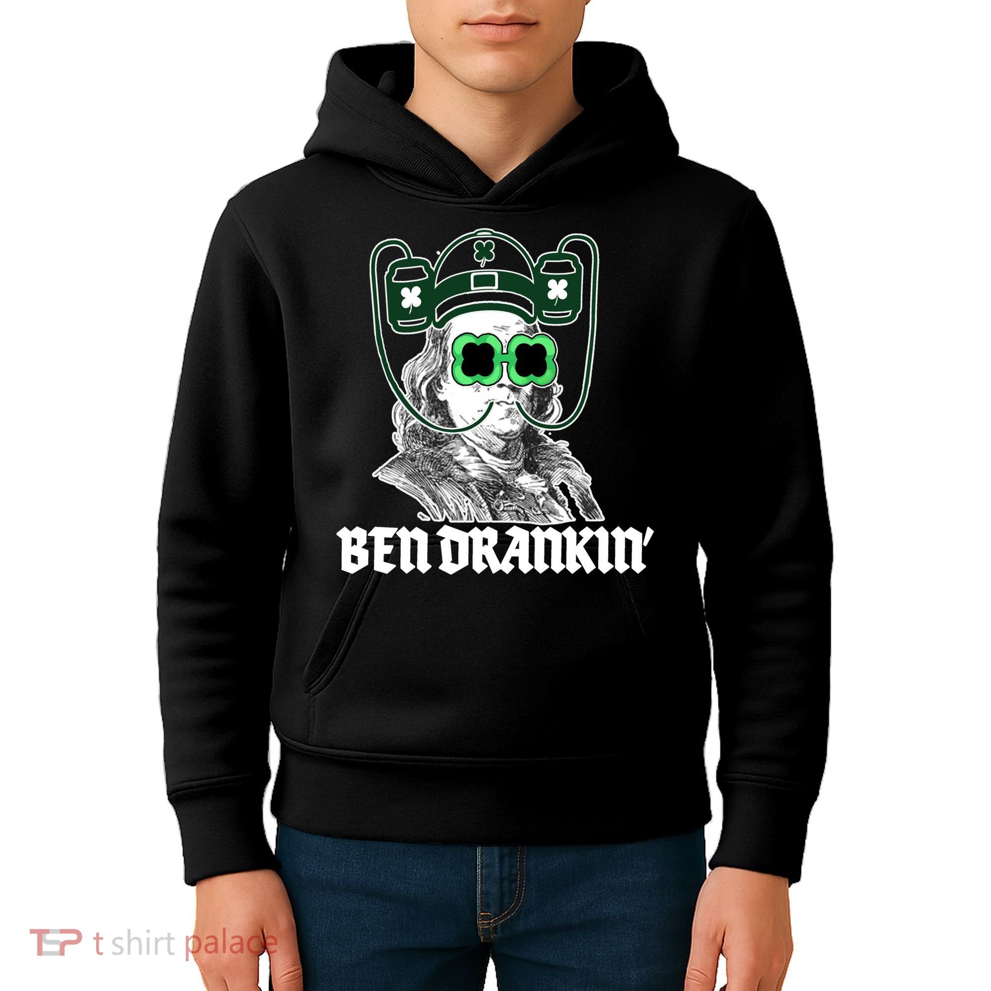 Ben Drankin Benjamin Franklin St Patricks Day Kids Hoodie