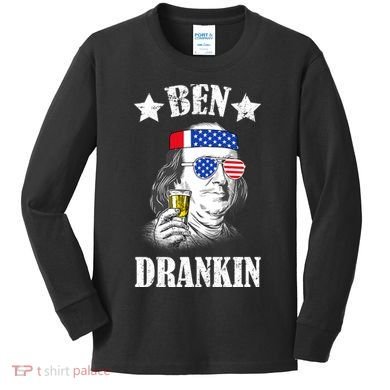 Ben Drankin USA Patriotic Kids Long Sleeve Shirt