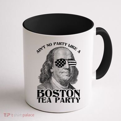 Ben Franklin Boston Tea Party Coffee Mug back