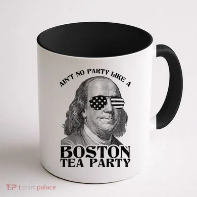 Ben Franklin Boston Tea Party Coffee Mug back