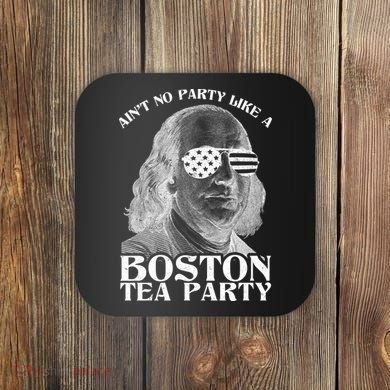 Ben Franklin Boston Tea Party Coaster