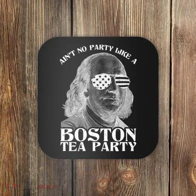 Ben Franklin Boston Tea Party Coaster