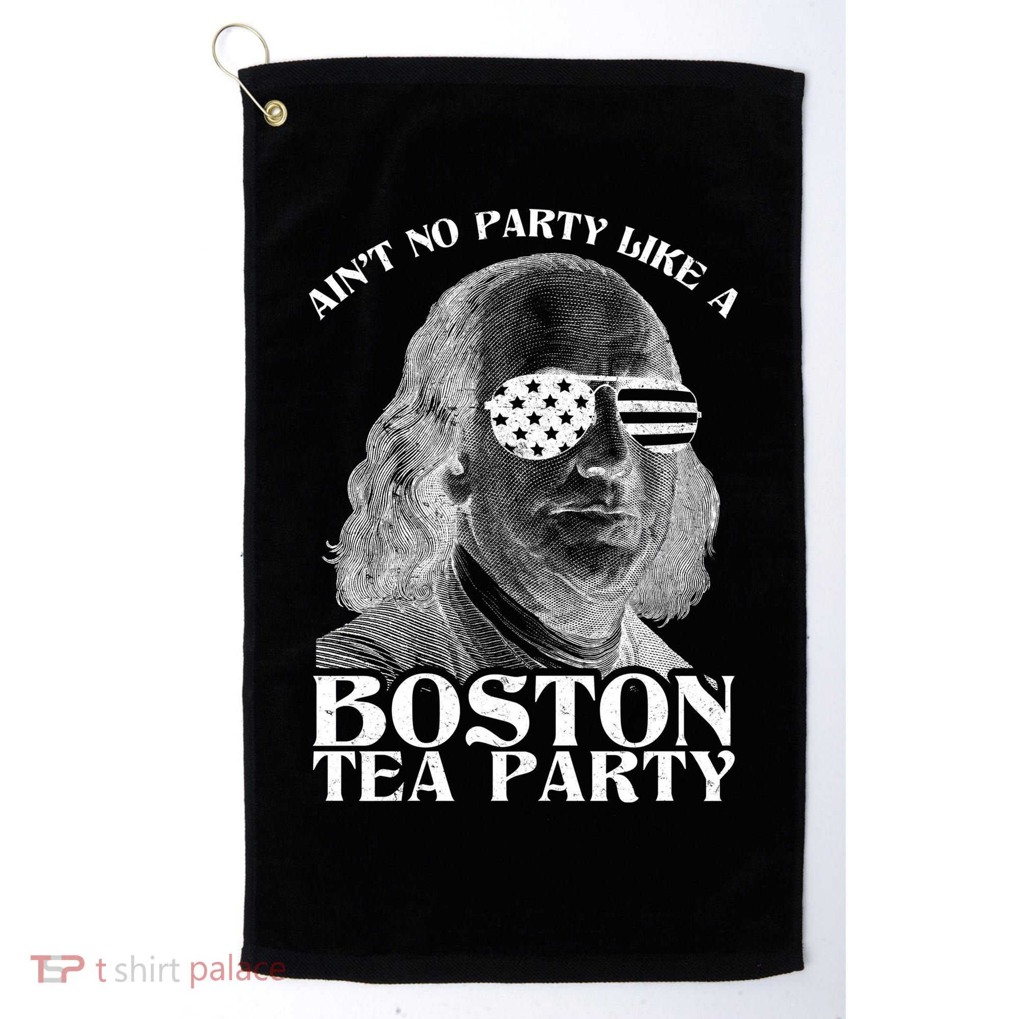 Ben Franklin Boston Tea Party Golf Towel