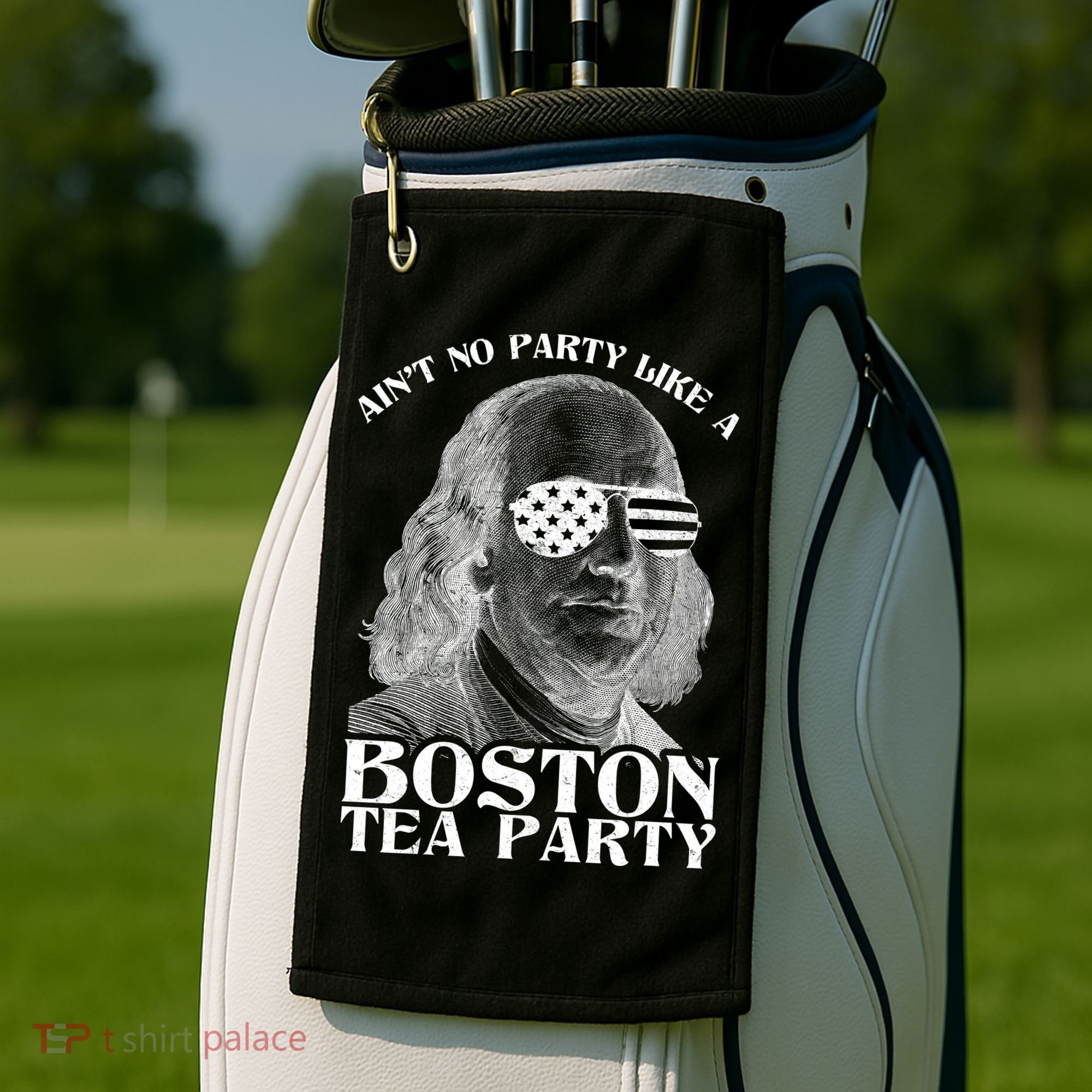 Ben Franklin Boston Tea Party Golf Towel
