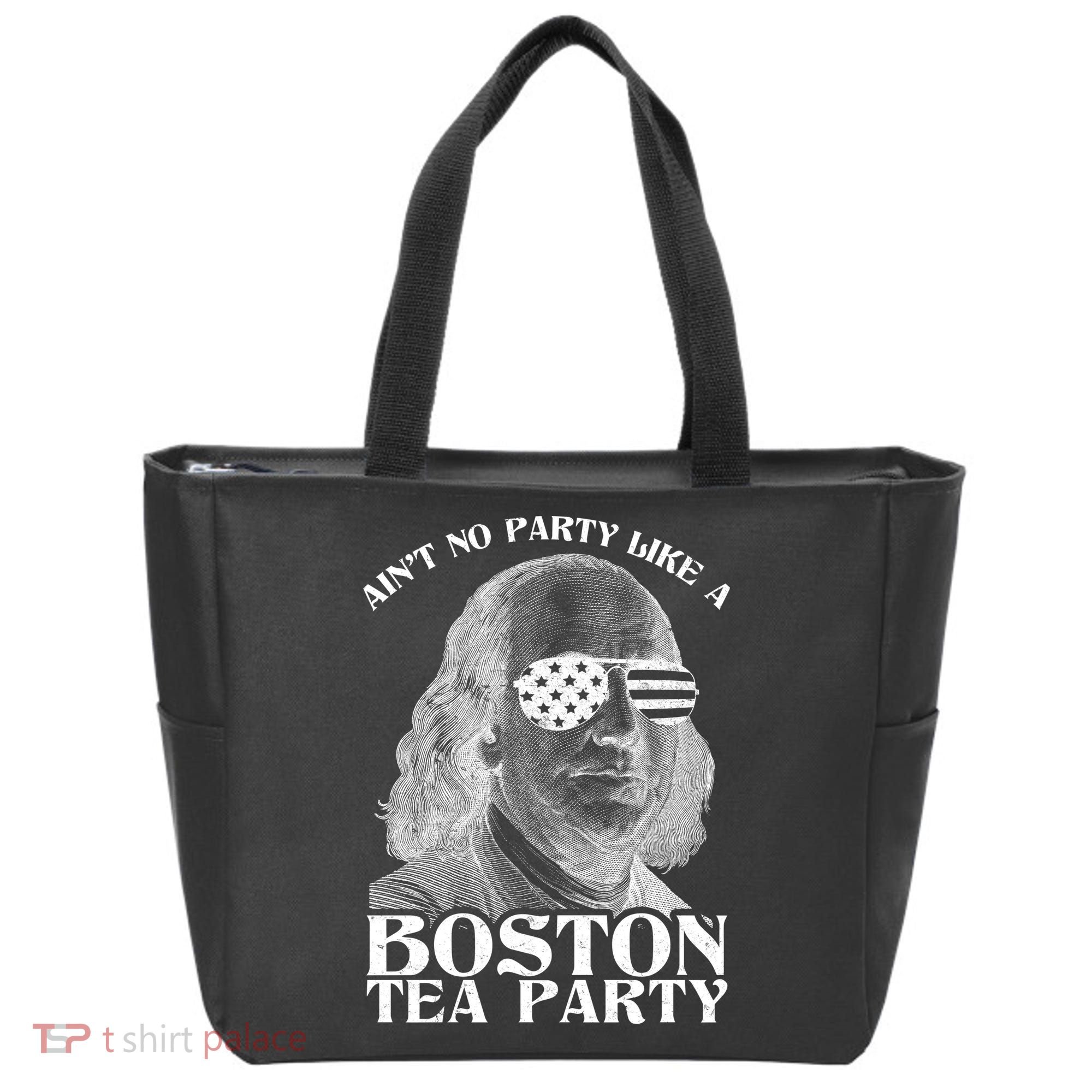 Ben Franklin Boston Tea Party Tote Bag