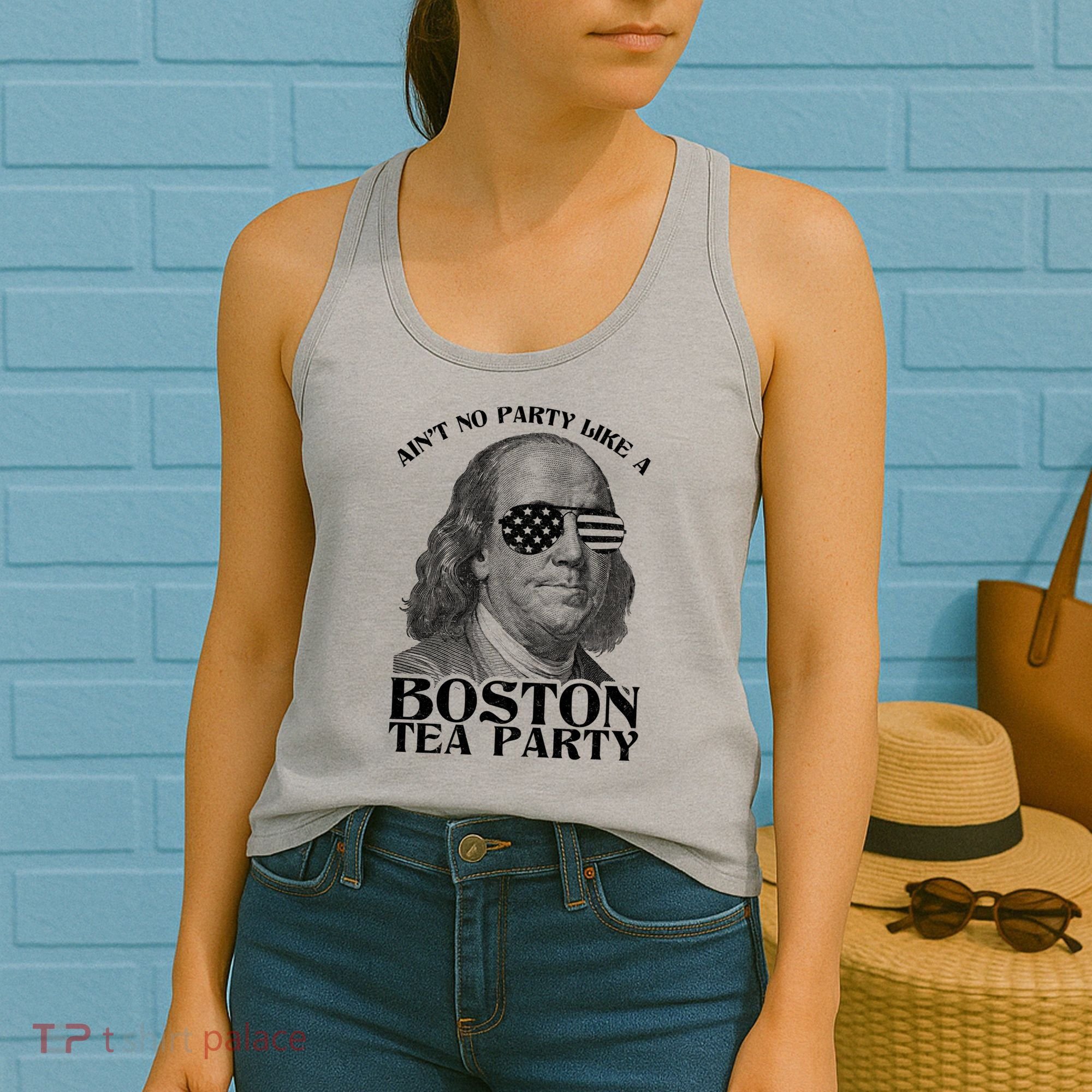 Ben Franklin Boston Tea Party Women's Tank Top