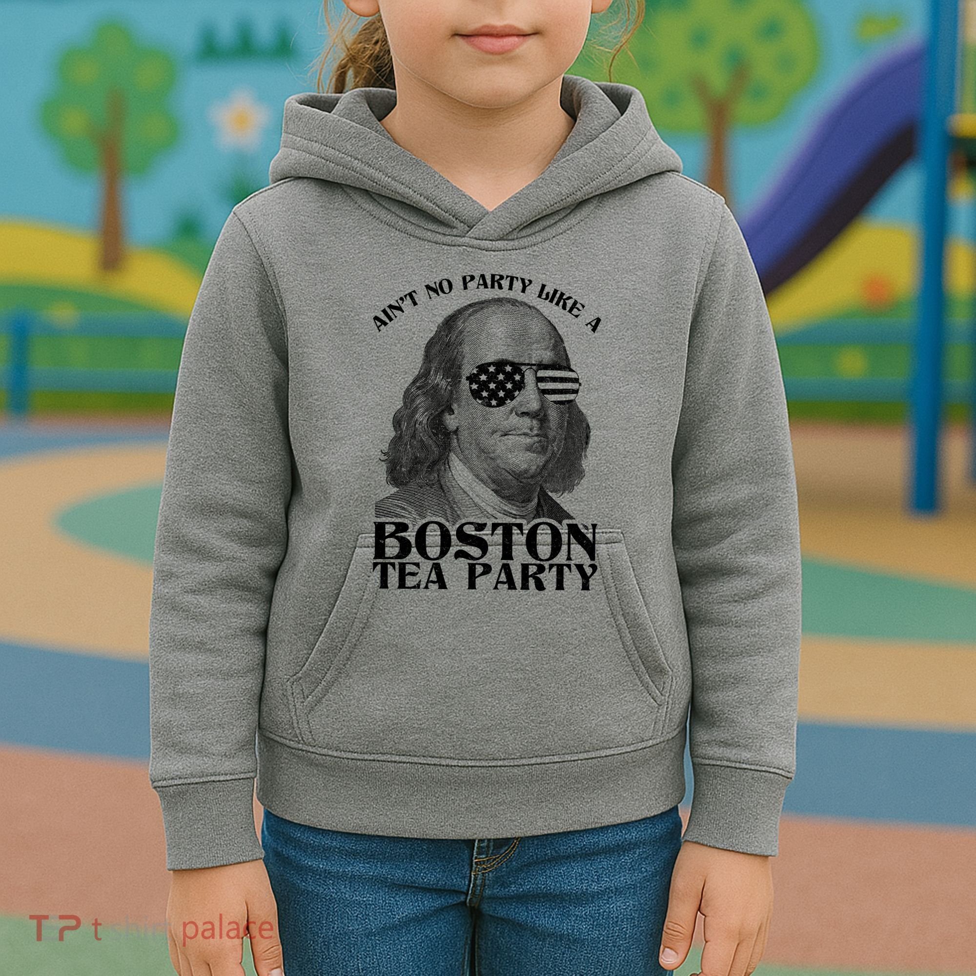 Ben Franklin Boston Tea Party Kids Hoodie