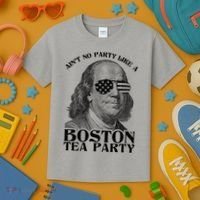 Ben Franklin Boston Tea Party Kids T-Shirt thumb 3