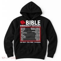 Bible Emergency Numbers Funny Christian Bible Hoodie thumb 0