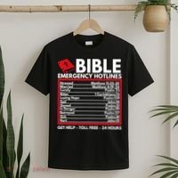 Bible Emergency Numbers Funny Christian Bible T-Shirt thumb 2