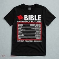 Bible Emergency Numbers Funny Christian Bible T-Shirt thumb 5