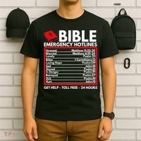 Bible Emergency Numbers Funny Christian Bible T-Shirt thumb 6