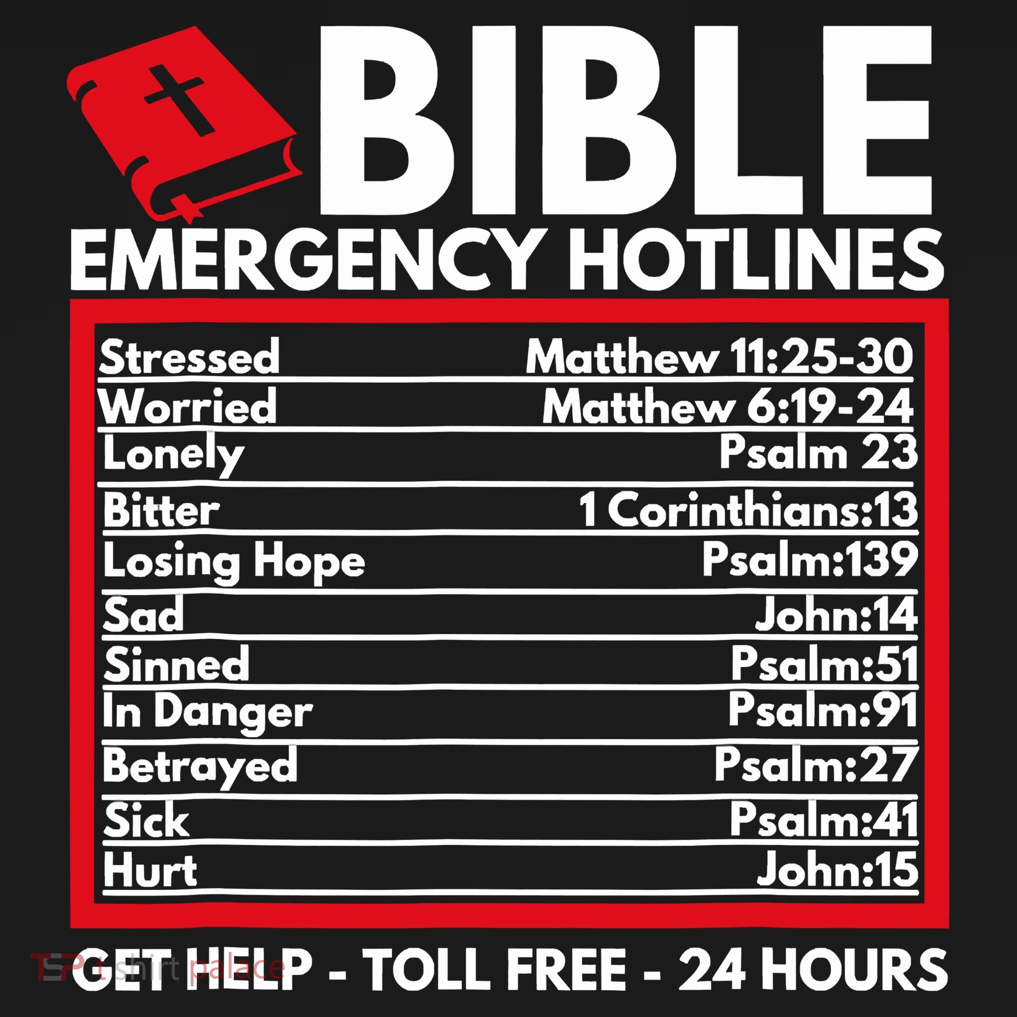 Bible Emergency Numbers Funny Christian Bible Women's Hoodie
