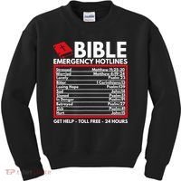 Bible Emergency Numbers Funny Christian Bible Kids Sweatshirt thumb 0
