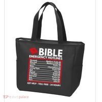 Bible Emergency Numbers Funny Christian Bible Tote Bag thumb 3