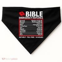 Bible Emergency Numbers Funny Christian Bible Jesus USA-Made Doggie Bandana thumb 0